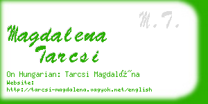 magdalena tarcsi business card